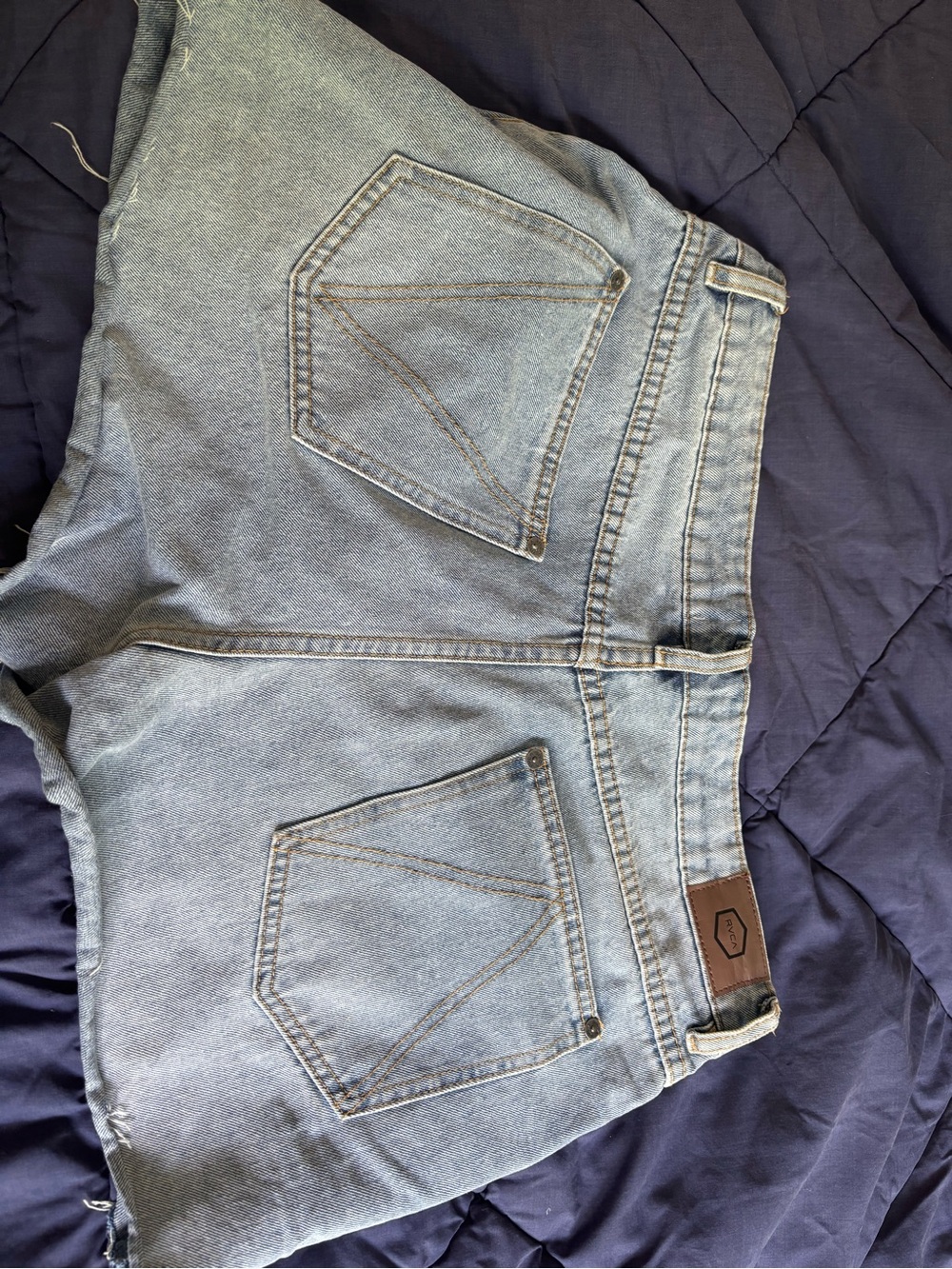 RVCA Light Blue Denim Shorts